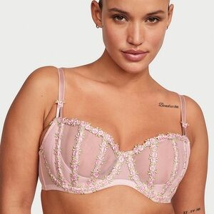 Victoria's Secret Dream Angels Rosebud Pink Structure Unlined Balcony Bra 36DD